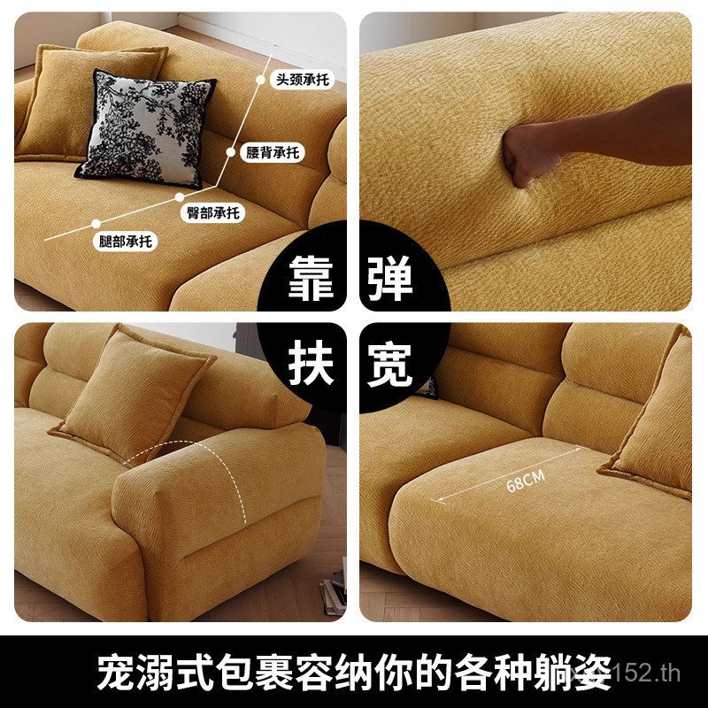 Valley Simple ผ้าชั้นครีม Retro Valley Chenille French Designer สไตล์ห้องนั่งเล่นโซฟาอินไลน์ A6DR