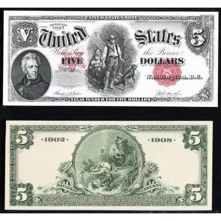 5 Dollars ใหม่เอี่ยม unc Fidelity สามารถรวบรวมที่ระลึก One US Dollar