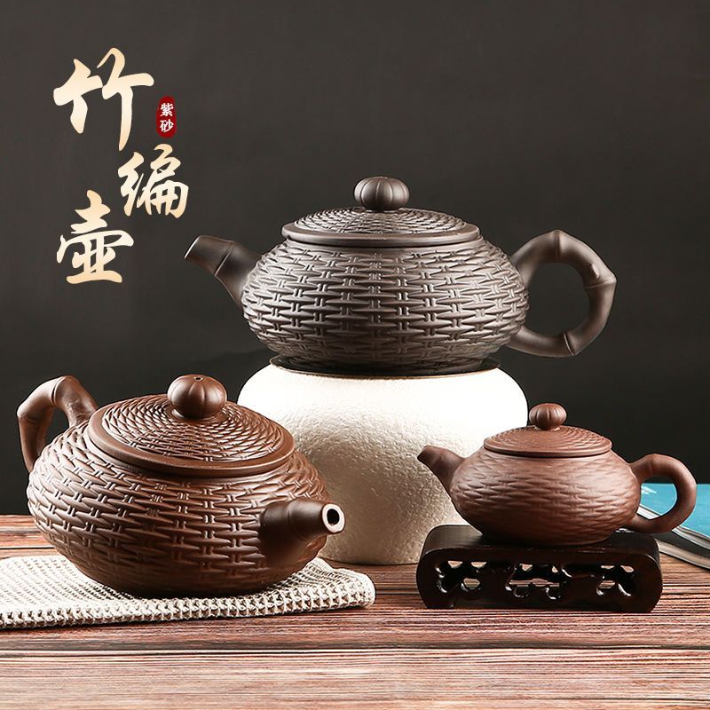 กาน้ําชา Yixing Zisha กาน้ําชาทําด้วยมือบริสุทธิ์ Xishi กาน้ําชากรองกาน้ําชาขนาดใหญ่ชุดชาเซรามิคเดี่