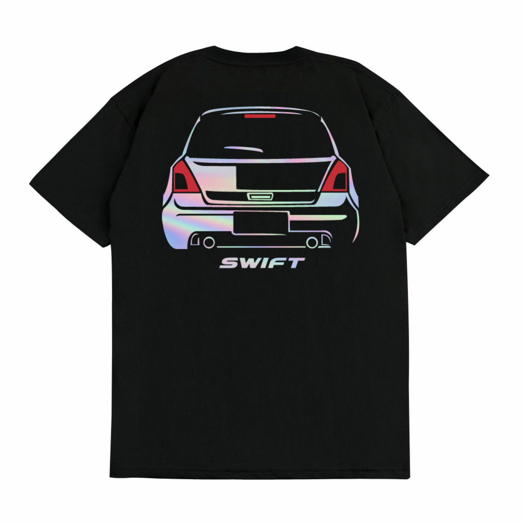 SAKAZUKI เสื้อยืด Unisex Distro พร้อม SUZUKI SWIFT REAR Hologram Car ImageS-5XL