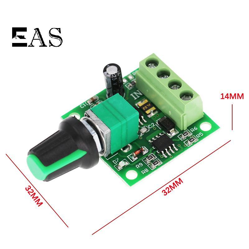 [EA] 1.8V 3V 5V 6V 12V 2A PWM Dc Motor Speed Controller Variable Speed Regulator Governor Switch,ฟัง