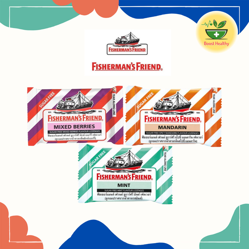 Fisherman’s Friend ลูกอมฟิชเชอร์แมนส์ เฟรนด์  ลูกอมปราศจากน้ำตาล 1 ซอง