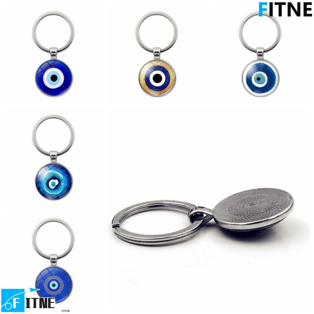 FITNE Blue Evil Eye จี้, ตุรกี Lucky Evil Eye พวงกุญแจ, Evil Eye พวงกุญแจลูกปัดแฟชั่นอินเทรนด์ Blue 