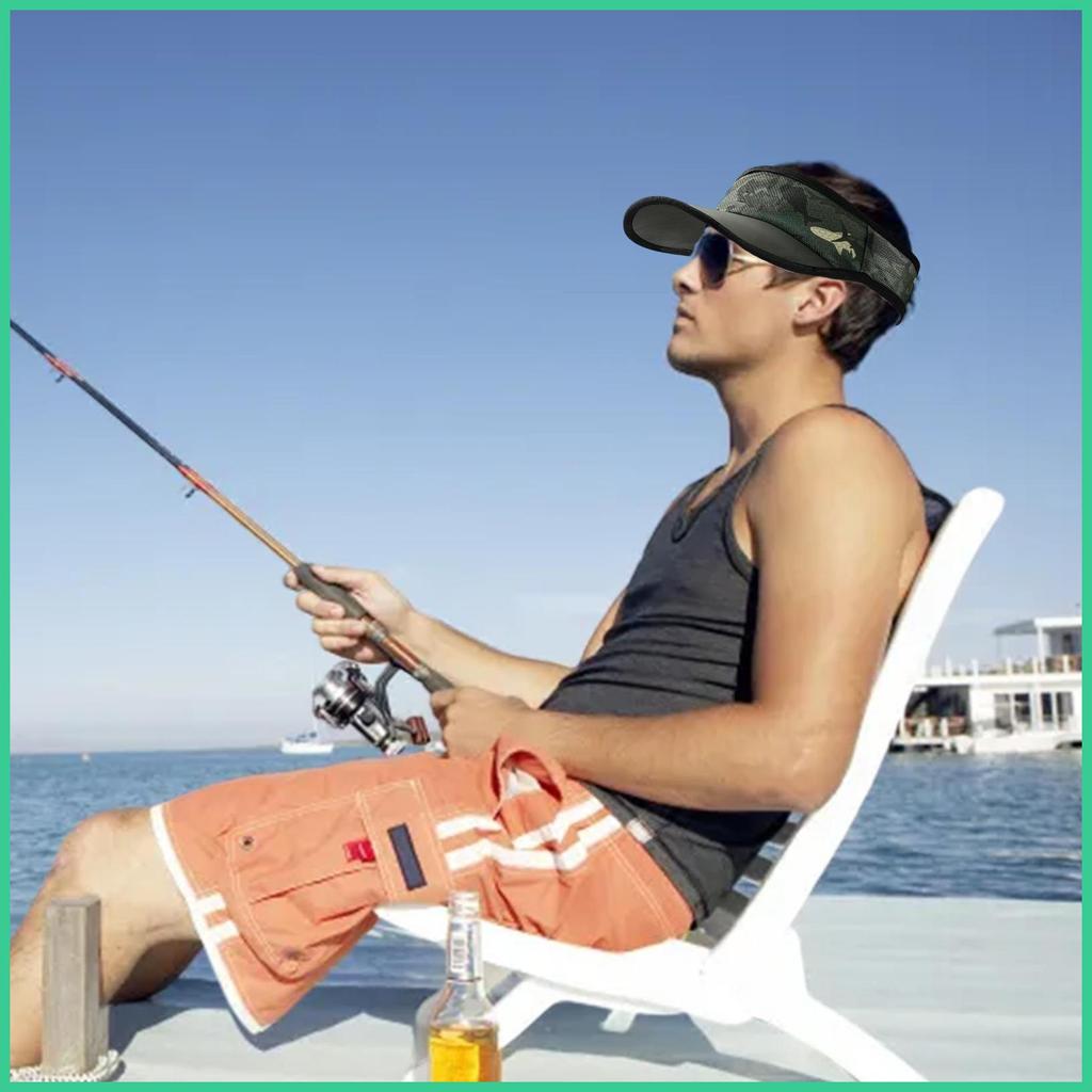 Sun Visor Sun หมวกสําหรับเทนนิสพิมพ์สีสัน Cool ฤดูร้อน Visor Anti-UV Breathable Running อุปกรณ์เสริม