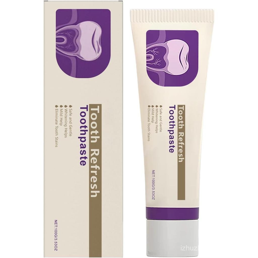Tooth Refresh Toothpaste with Hydroxyapatite - Enamel Safe Whitening Toothpaste for Daily Use, Stain