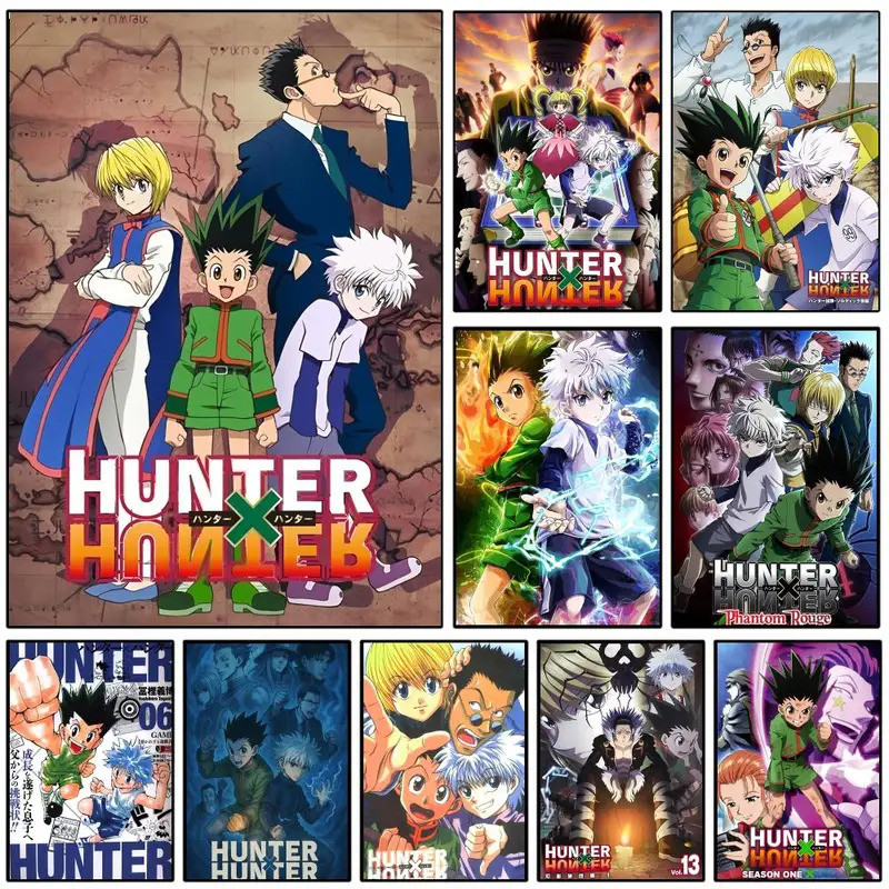 H-Hunter X H-Hunter อะนิเมะโปสเตอร์โมเดิร์นและเรียบง่ายสําหรับตกแต่งบ้านห้องนั่งเล่นหอพัก Wall Art S