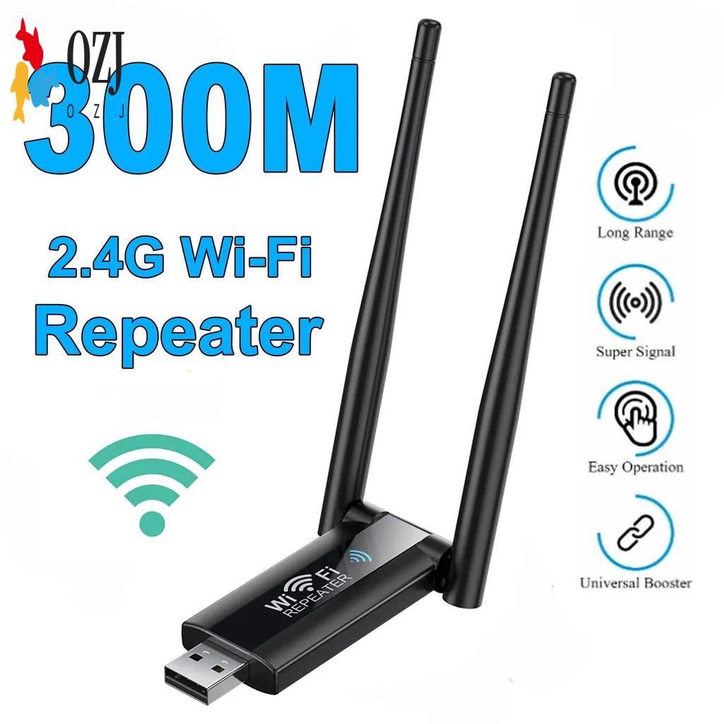 ตัวขยาย WiFi 2.4G 300Mbps - บูสเตอร์เครือข่ายระยะไกลแบบเสียบปลั๊ก USB ไร้สาย
