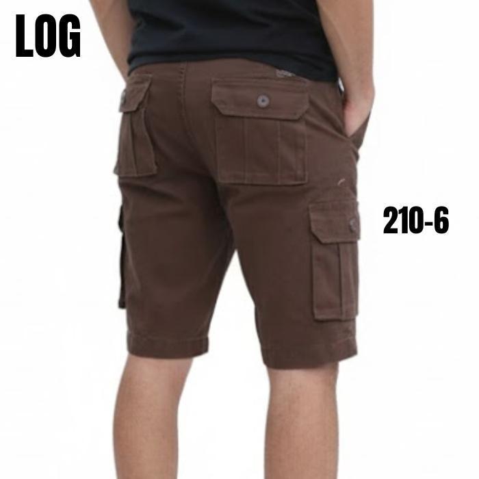 กางเกงขาสั้นผู้ชาย ทรงคาร์โก้ LOG 7 สี - ผ้าไม่ยืด cotton Man Clothing (No.210) - รูปที่ 5