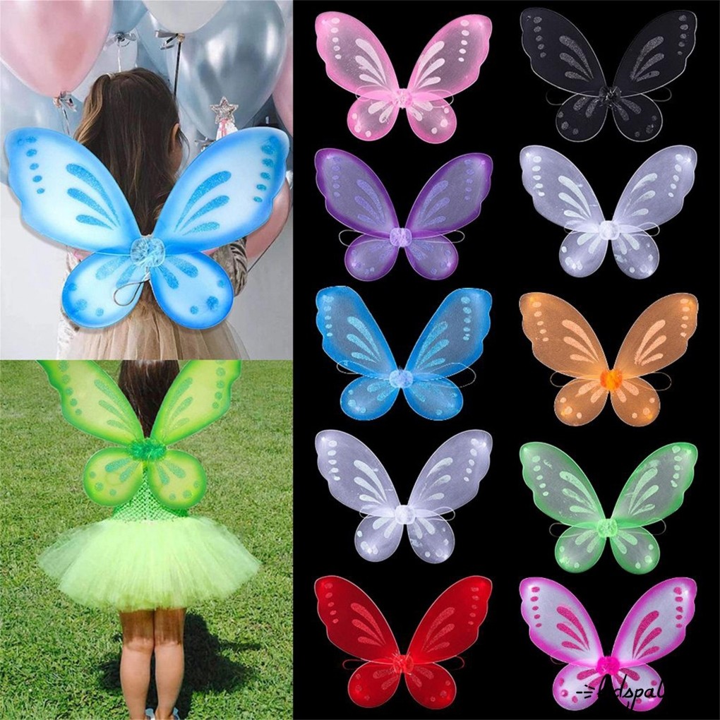 BbQ-เด็กผู้ใหญ่Fairy Wingsสาวปีกผีเสื้อเครื่องแต่งกายFairy Glitter Wingsคอสเพลย์ชุดสําหรับParty