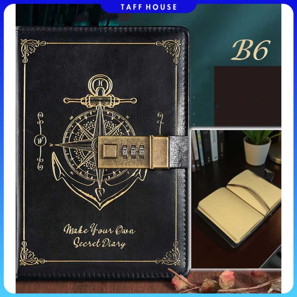 สมุดบันทึก Pirates Diary Journal Note B6 200 หน้า พร้อมล็อค - INU148