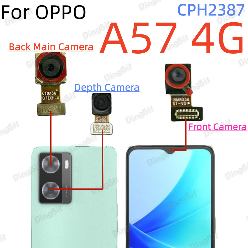 สําหรับ OPPO A57 4G CPH2387 กล้องด้านหลังเปลี่ยนโมดูล