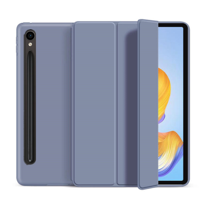 SAMSUNG สําหรับSamsung Galaxy Tab S9 กรณี 11 นิ้ว 2023 หนังPUซิลิโคนนุ่มTPUกลับสําหรับGalaxy Tab S9 