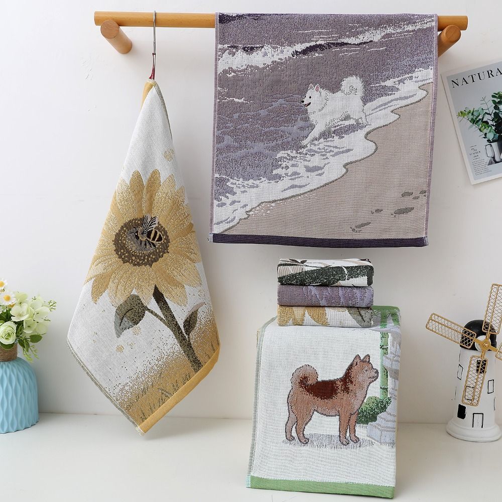 LEMONTREE ผ้าเช็ดมือขนาดใหญ่, ผ้ากอซผ้าฝ้าย 4 ชั้นตกแต่งผ้าขนหนูเช็ดหน้าผ้าฝ้ายแท้, 34x40 ซม. ผ้าเช็ดหน้าแห้งเร็วบ้านร้านอาหาร - รูปที่ 4