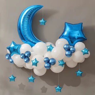 1เซ็ตMoon StarบอลลูนชุดสําหรับมุสลิมEID Mubarakเทศกาลบ้านDIY…