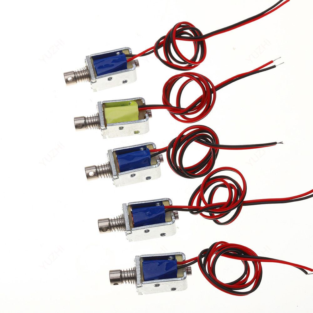 1PCS ใหม่ Original ผ่านประเภท Push-pull Ultra ขนาดเล็ก DC แม่เหล็กไฟฟ้า DC 3V 5V 6V 9V 12V Solenoid วาล์วจังหวะ 4 มม.