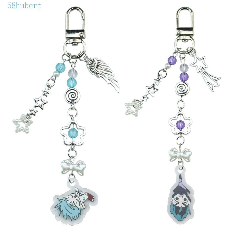 HUBERT Alien Stage พวงกุญแจ, ลูกปัดหัวใจโบว์ Till Ivan จี้, แฟชั่นอะคริลิคโทรศัพท์ Charm น่ารัก Alie