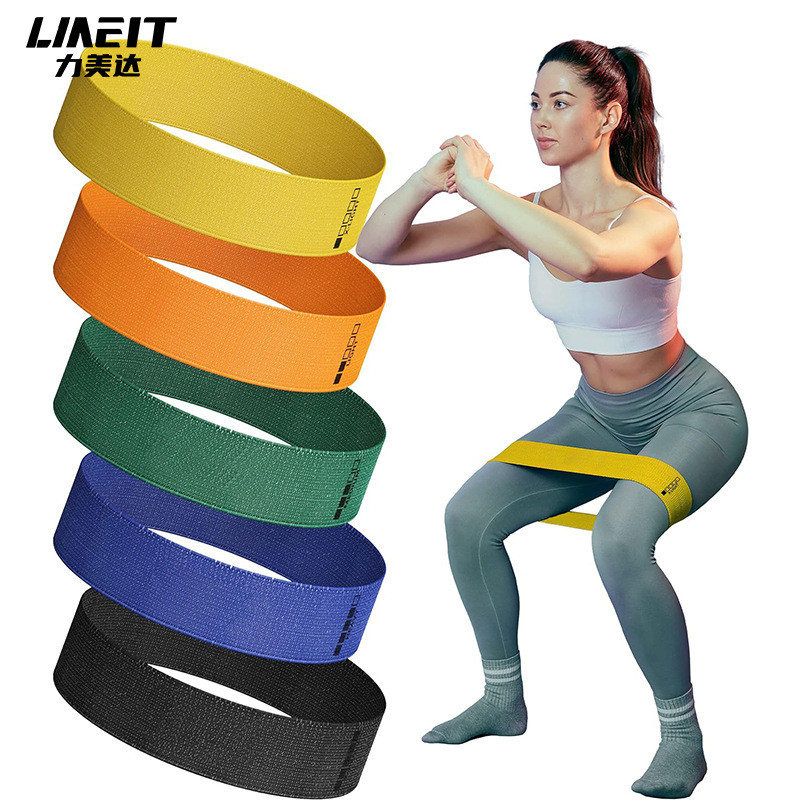 สี Squat Resistance Band โครเชต์แหวนสะโพกแหวน Beautify Hip Band โยคะฟิตเนสการฝึกอบรมยกสะโพกความตึงเค