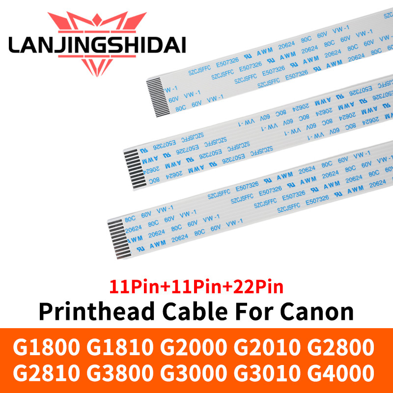 1 ชุดหัวพิมพ์สําหรับ Canon G1800 G1810 G2000 G2010 G2800 G2810 G3800 G3000 G3010 G4000 11 Pins Flex สายแบน