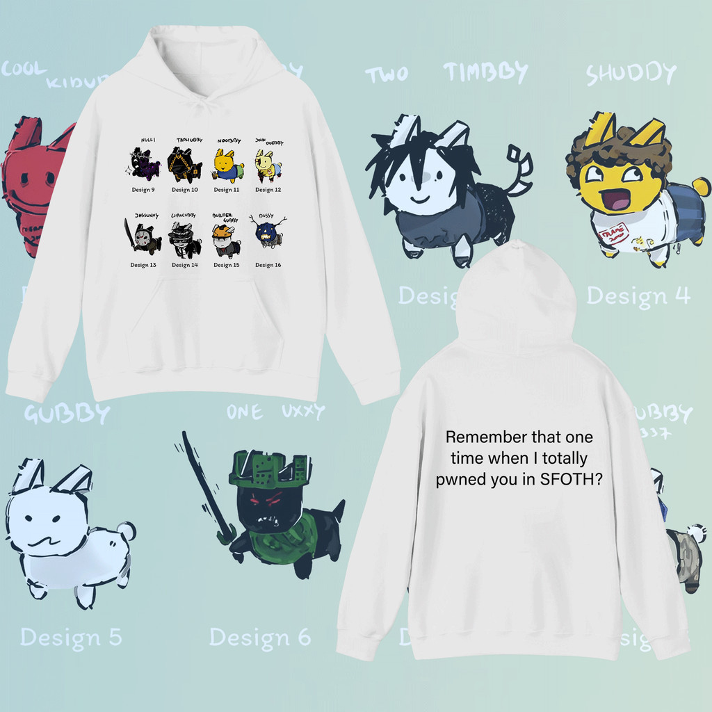 C00Lkidd Hooded Sweatshirt, Shedletsky Blame John, Gubby, Forsaken Two Time