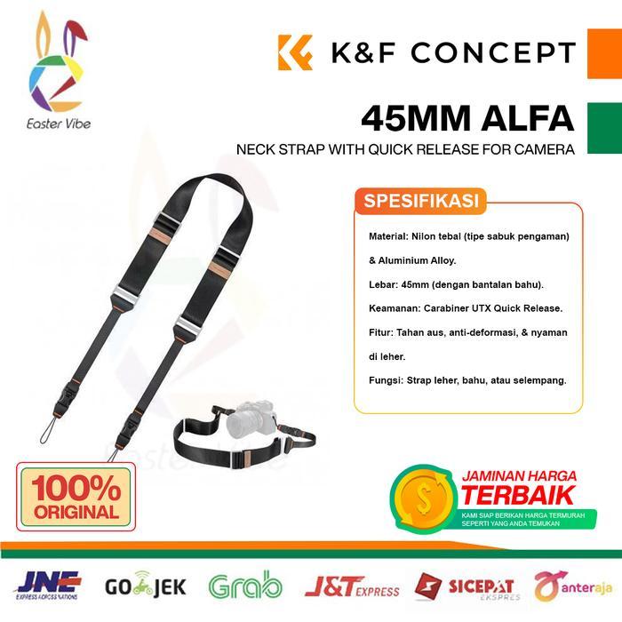 KNF Concept สายคล้องคอ Alfa 45 มม. พร้อมปลดเร็วสําหรับกล้อง K&F - สีเทา