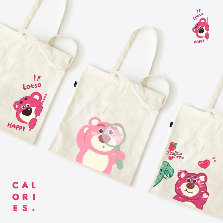 Calories TotebagLotso lot O Huggin Bear หมีสีชมพู ของที่ระลึก tolo Y1OC
