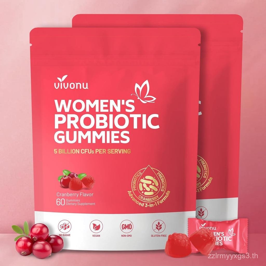VivoNu Viginal Probiotic for Women, Women Probiotic Gummies, Feminine Balance Gummies, Cranberry Pro