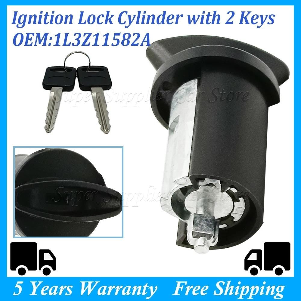 ใหม่จุดระเบิดล็อคกระบอก Transponder 2 ปุ่มชุดสําหรับ Ford 1996-2005 รถอะไหล่ 1l3z11582a