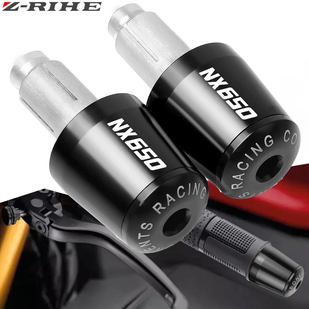 NX 650 รถจักรยานยนต์ CNC Handlebar Grip Bar End Caps สําหรับ Honda NX650 Dominator NX-650 1988 - 199