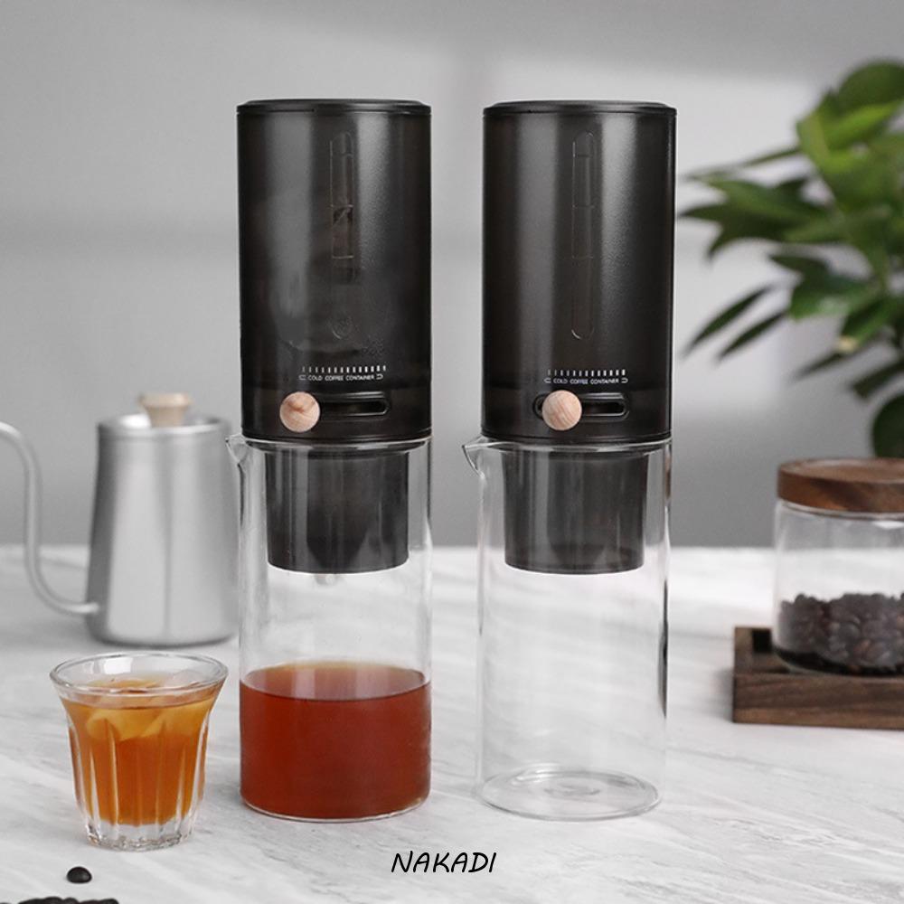 นาคาดี เครื่องชงกาแฟสกัดเย็น,ตาข่ายกรองสองชั้นพร้อมกระดาษกรองเครื่องชงกาแฟหยดน้ําแข็งทําความสะอาดง่ายปรับอัตราการไหล 450มล เย็น ชง กาแฟ หยด ของขวั