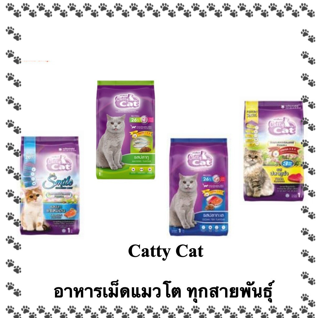Catty Cat เม็ดแมวโต ขนาด 1 กก. เพื่อสุขภาพผิวและขนสวย