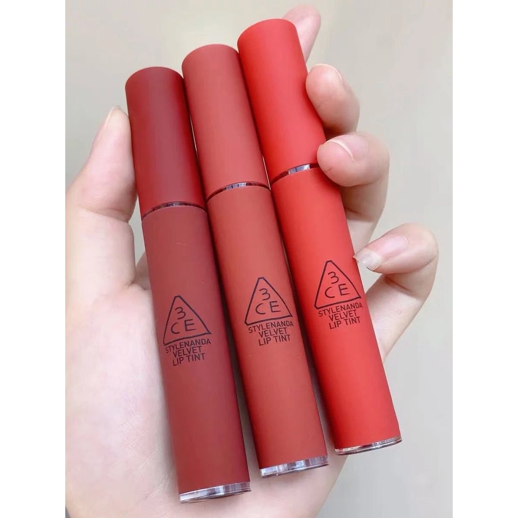 3CE Korea Matte Velvet Lipstick Cloud Lip Gloss taupe Bean Paste Color Cigarette Pipe diffon Cheap