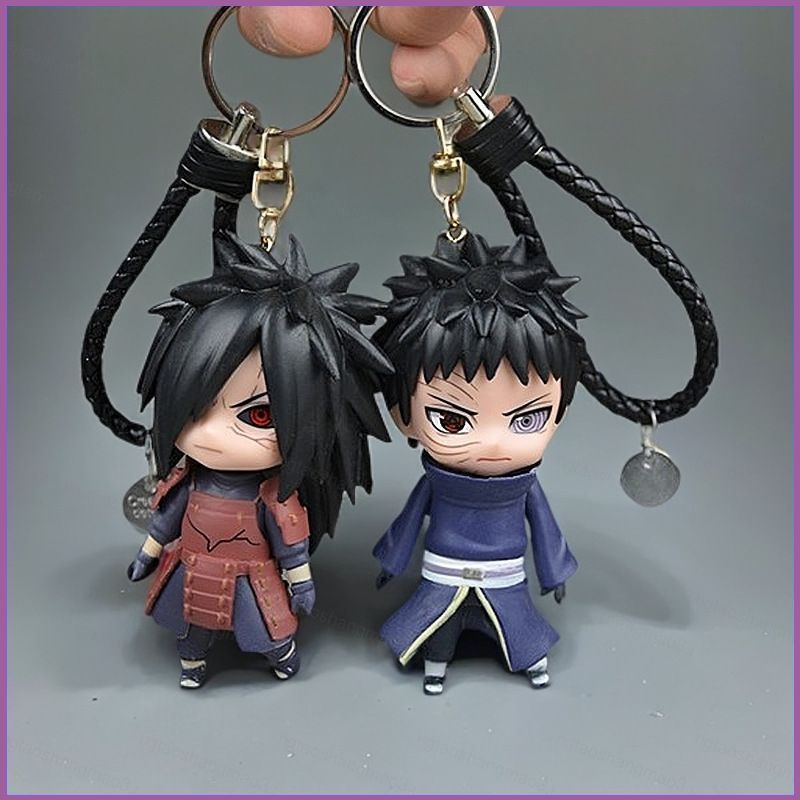 YT3 Naruto Uchiha Madara Uchiha Obito อะนิเมะการ์ตูน Action Figure พวงกุญแจสะสม Charm
