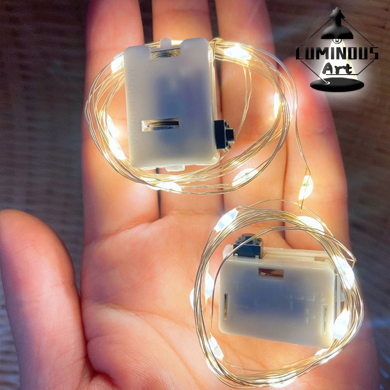 LA LED ทองแดงลวด String ไฟ 3 โหมด 1/3M Fairy Twinkle ไฟสําหรับ DIY ช่อดอกไม้ห่อของขวัญแบตเตอรี่ดําเนินการ Starry Decor สําหรับ Party Room ขายส่งไฟคริสต์มาส