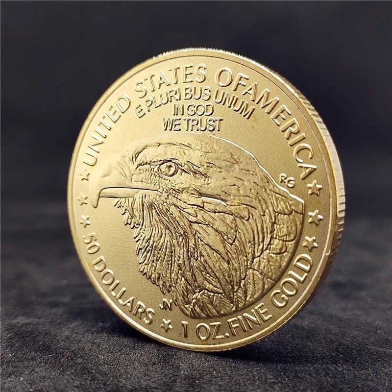 เหรียญที่ระลึกต่างประเทศ American Eagle Spread Winged Eagle เหรียญรูปปั้น Liberty Coin Collection เหรียญเทพธิดาอเมริกัน L260406
