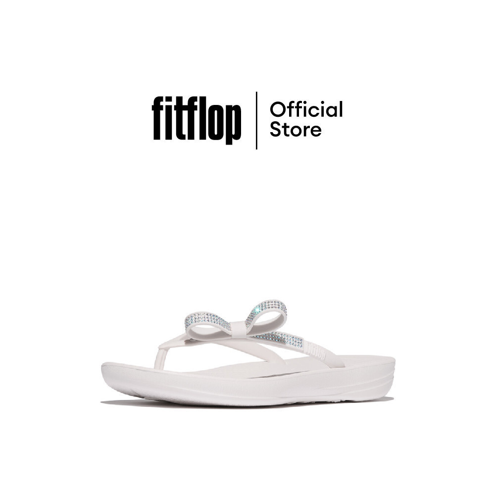 FITFLOP IQUSHION GLITZ-BOW FLIP-FLOPS รองเท้าแตะผู้หญิง รุ่น E2R-194 สี WHITE