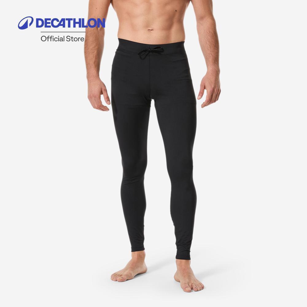 Decathlon 100 Men’S UV Protection Surfing Leggings กางเกงเลกกิ้งผู้ชายว่ายน้ำขายาวป้องกันรังสียูวี - Deep Black