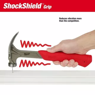Milwaukee 48-22-9019 12OZ Smooth Face Hybrid Claw Finish Hammer Hand Tools