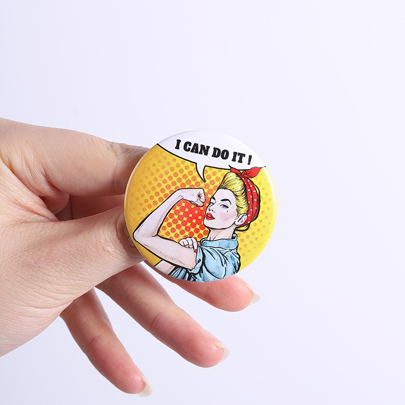 Retro Y2K สไตล์ Tinplate Pin แฟชั่นศิลปะหญิง Power Badge รูปที่ 7