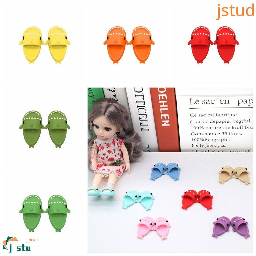 EDGAR Ob11 ตุ๊กตาฉลามรองเท้าแตะ,รอบ Toe Shark Shape BJD12 รองเท้าตุ๊กตา,สาวของเล่นรองเท้าแตะพลาสติกก