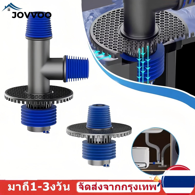 JOCBO ท่อระบายน้ํา อเนกประสงค์ 3 ทาง สําหรับเครื่องซักผ้า อ่างล้างจานป้องกันกลิ่นคู่ อินเทอร์เฟซ