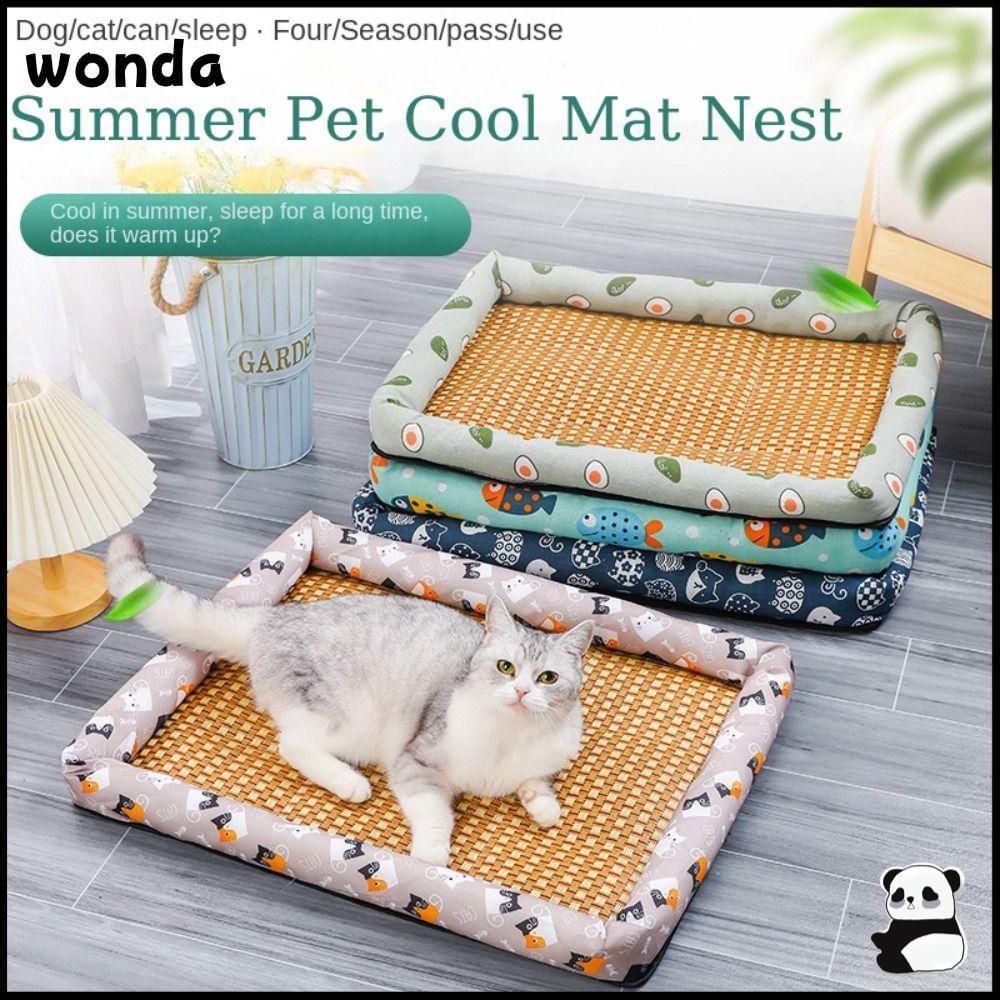 Wonda เสื่อระบายความร้อนสําหรับสัตว์เลี้ยง,เตียงโซฟาสัตว์เลี้ยง Anti-Abrasion Cat Sleeping Mat, สบาย Cat Nest ลูกแมวลูกสุนัขเตียงเบาะสําหรับสุนัขขนาดเล็กแมว