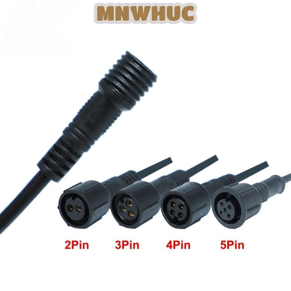 MNWHUC 2Pin 3Pin 4Pin แจ็ค, 2Pin 3Pin 4Pin สายสีดําชายหญิง LED Connector, ไฟ LED Connector IP67 20 ซ