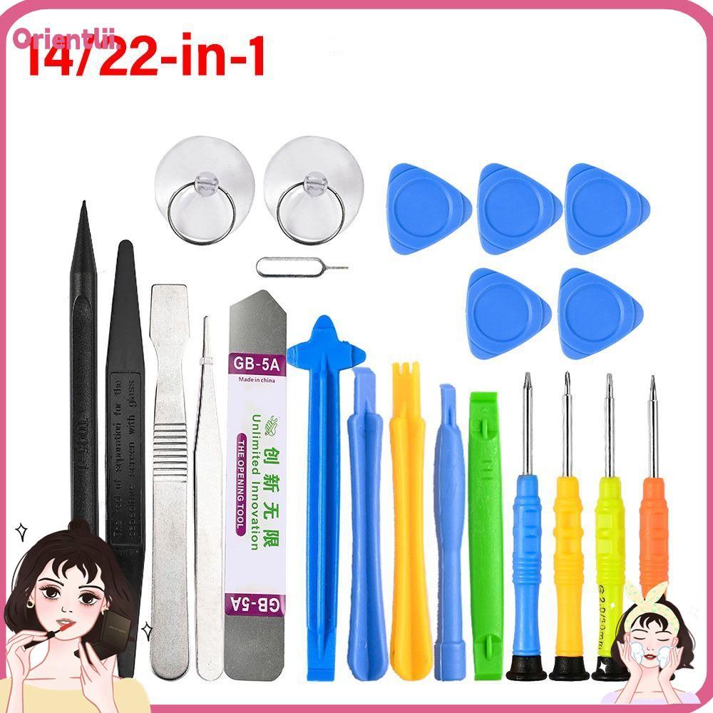 เครื่องมือถอดประกอบโทรศัพท์ ORIENTTK, เครื่องมือซ่อมโทรศัพท์มือถือแบบแมนนวล 14/22-in-1, เครื่องมือช่