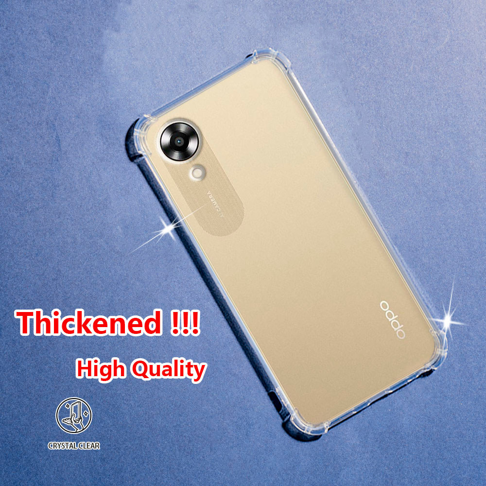 Oppo A17k CPH2471 Crystal Clear Jelly Case Air-Guard Corner Soft TPU ยืดหยุ่นซิลิโคนป้องกันยางเคสโทรศัพท์โปร่งใส