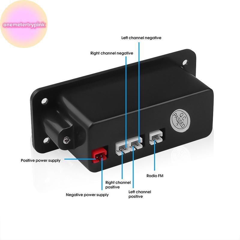 ONEPINK 5.0 เครื่องเล่น MP3 2*3W ถอดรหัสบอร์ดลําโพงรถโมดูลวิทยุ FM