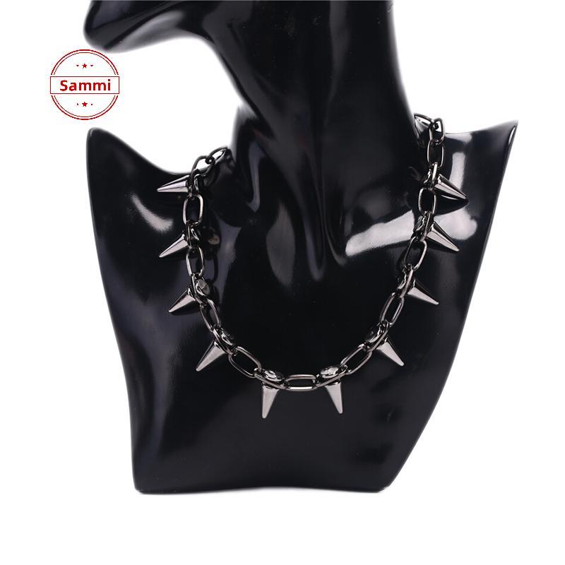 สร้อยคอมุคเกอร์_spike rivet goth biker_style เครื่องประดับแฟชัน