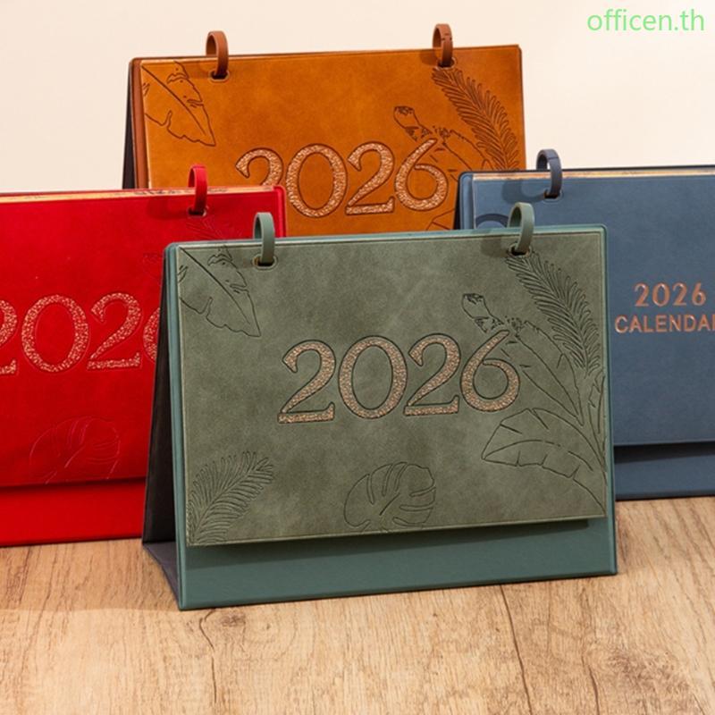 Cen 2026 Mini Wire Binding Calendar Standing Flip Small Desktop Calendar Memo Decors