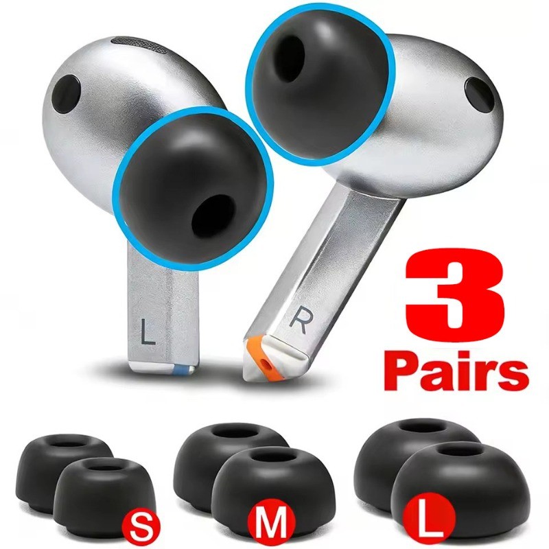 1/3 คู่หูฟังสําหรับ Samsung Galaxy Buds 4 Pro - หูฟังทดแทนกันลื่น - ที่อุดหูแยกเสียงรบกวน - จุกหูฟัง