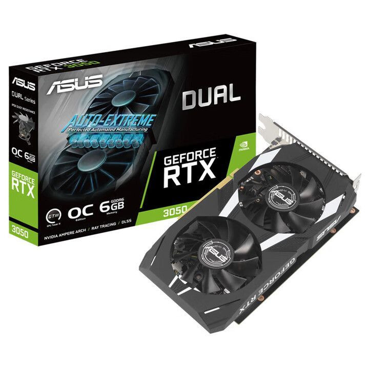 เอซุส เสือดาวหิมะ DUAL-RTX3050-O6G การ์ดจอคอมพิวเตอร์