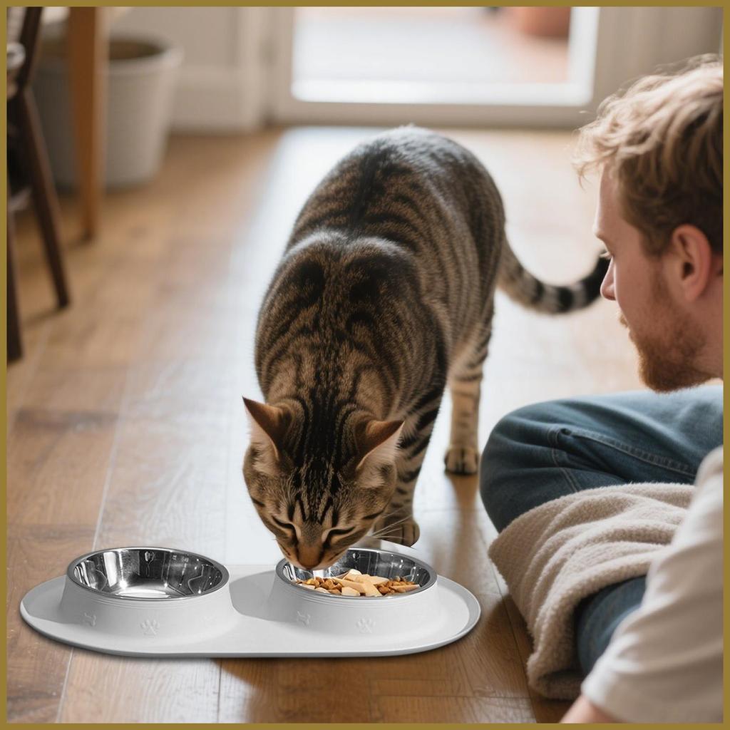 Mat สําหรับอาหารแมวและชามน้ําซิลิโคนแมวสุนัข Feeding Mat ลูกแมว Feeder พร้อม Placemat สําหรับสุนัข P